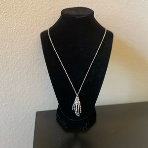 Skeleton Hand Necklace
